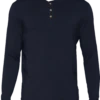Wood Henley Lounge Shirt - Black