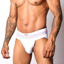 CellBlock 13 Tight End Jockstrap - White -Underwear Speedo 4731 80022.1652561629