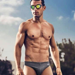 Speedo - Fitness Solar 1" Brief - Heather Gray -Underwear Speedo 48051 LS2 57909.1678587903