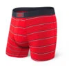 SAXX Vibe Red Shallow Stripe Boxer Brief -Underwear Speedo 53276 Front 37270.1643150353