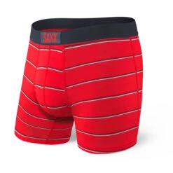 SAXX Vibe Red Shallow Stripe Boxer Brief