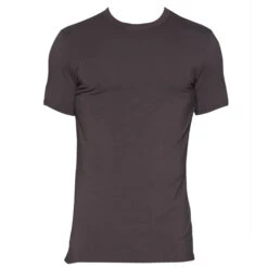 Wood - Crew Neck Tee Shirt - Walnut