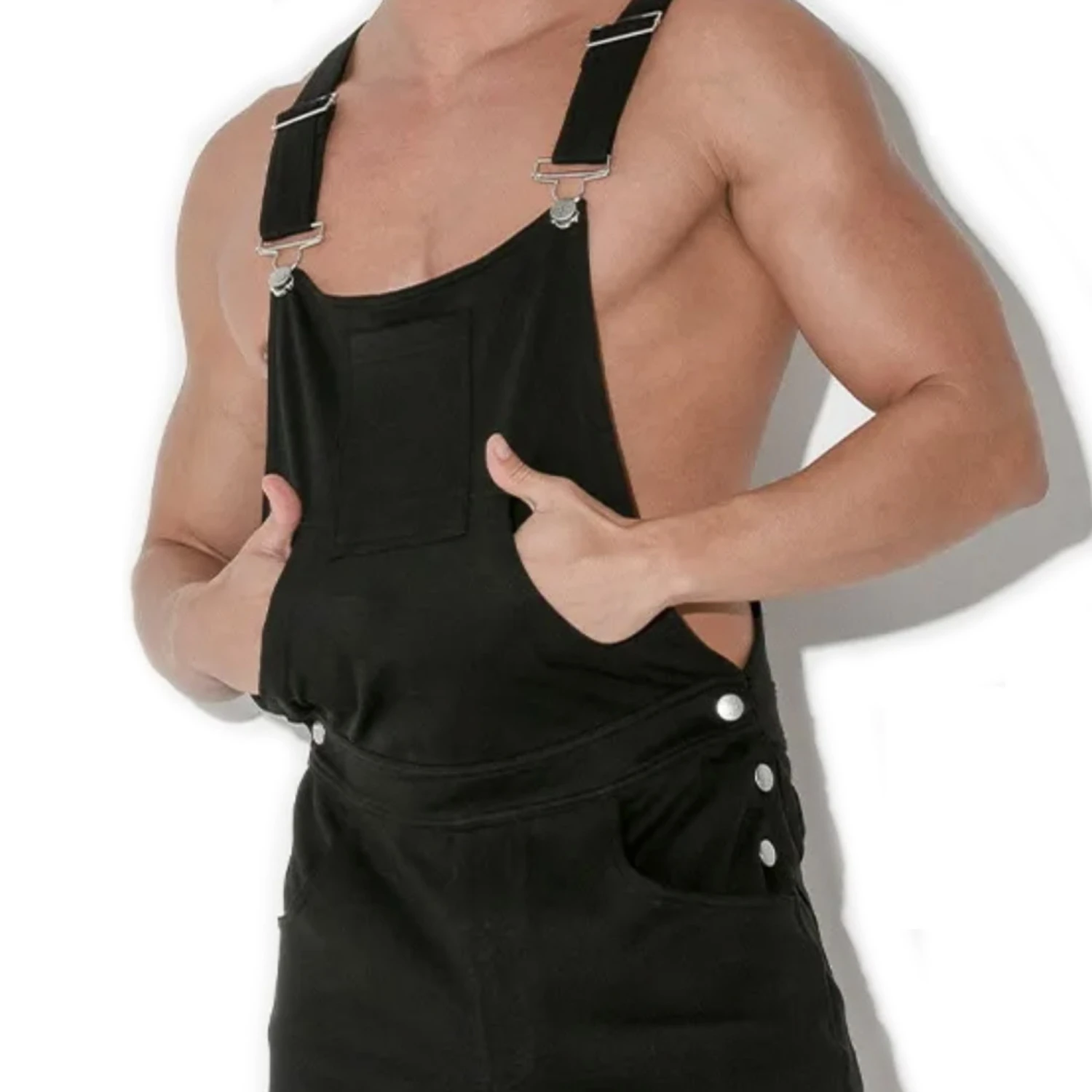 Code 22 - Overall Shorts - Black 5 Code 22 - Overall Shorts - Black - Image 3