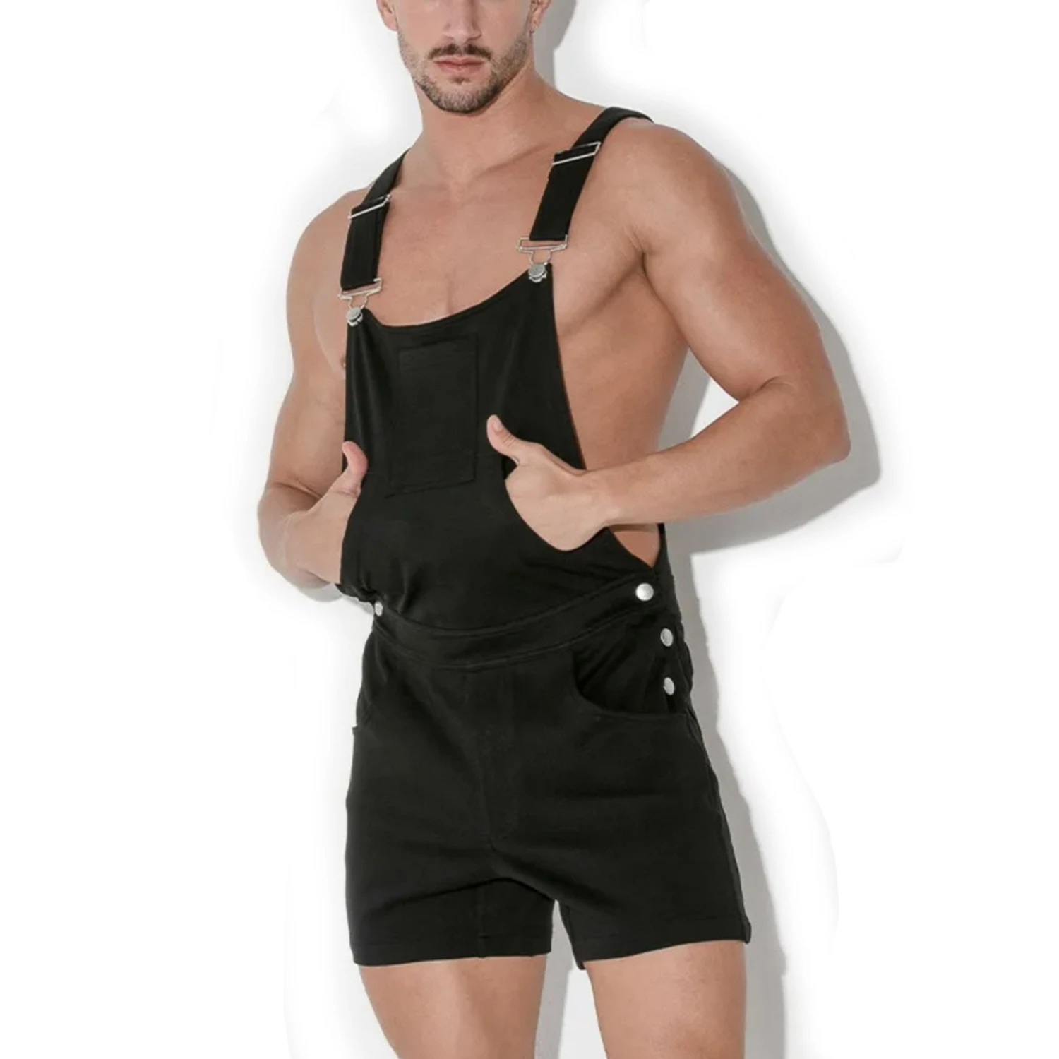 Code 22 - Overall Shorts - Black 6 Code 22 - Overall Shorts - Black - Image 4