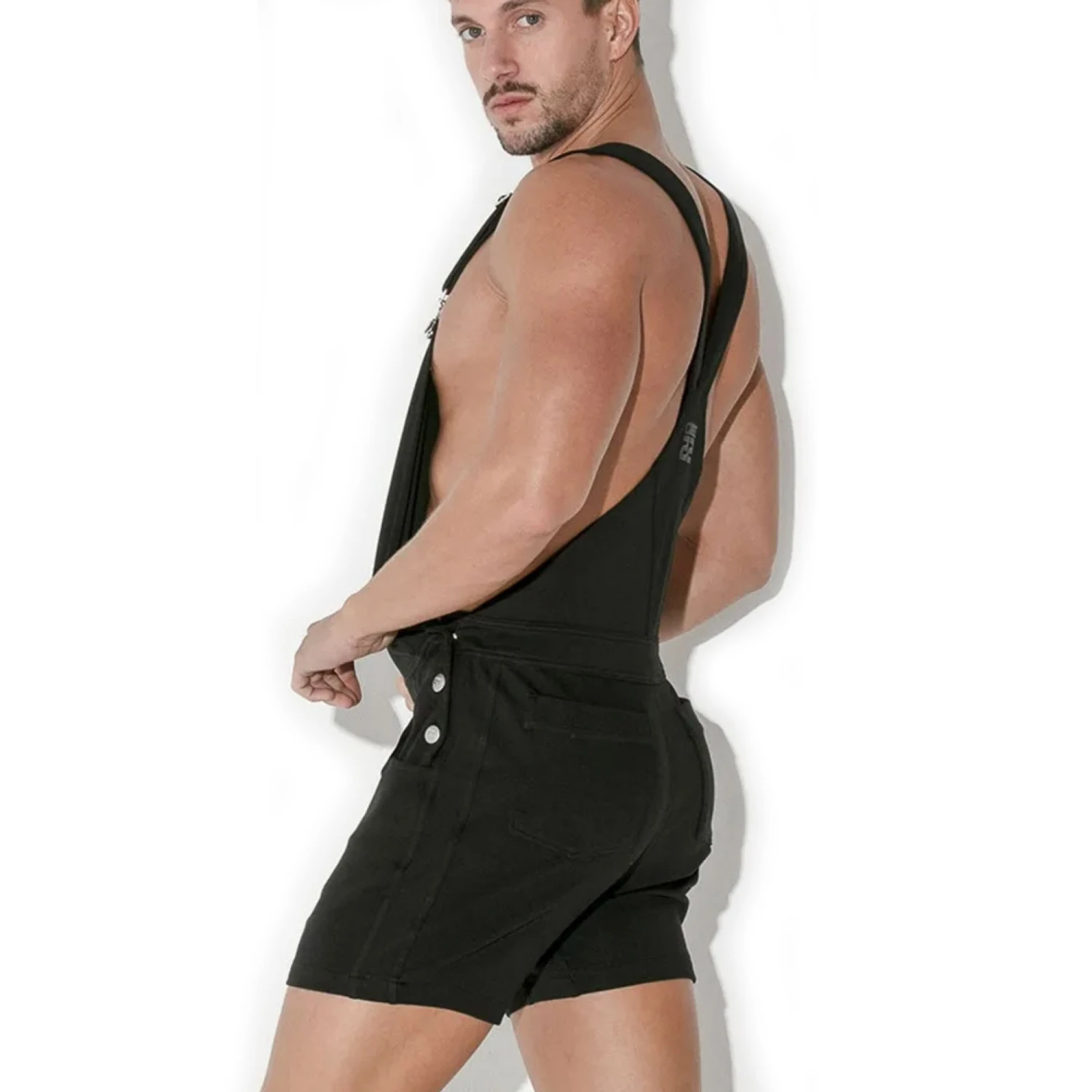 Code 22 - Overall Shorts - Black 4 Code 22 - Overall Shorts - Black - Image 2