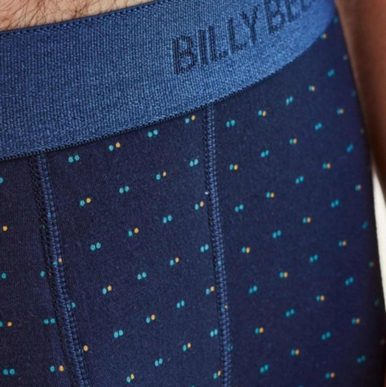 Billybelt - Organic Cotton Boxer Brief - Navy Dots 5 Billybelt - Organic Cotton Boxer Brief - Navy Dots - Image 3