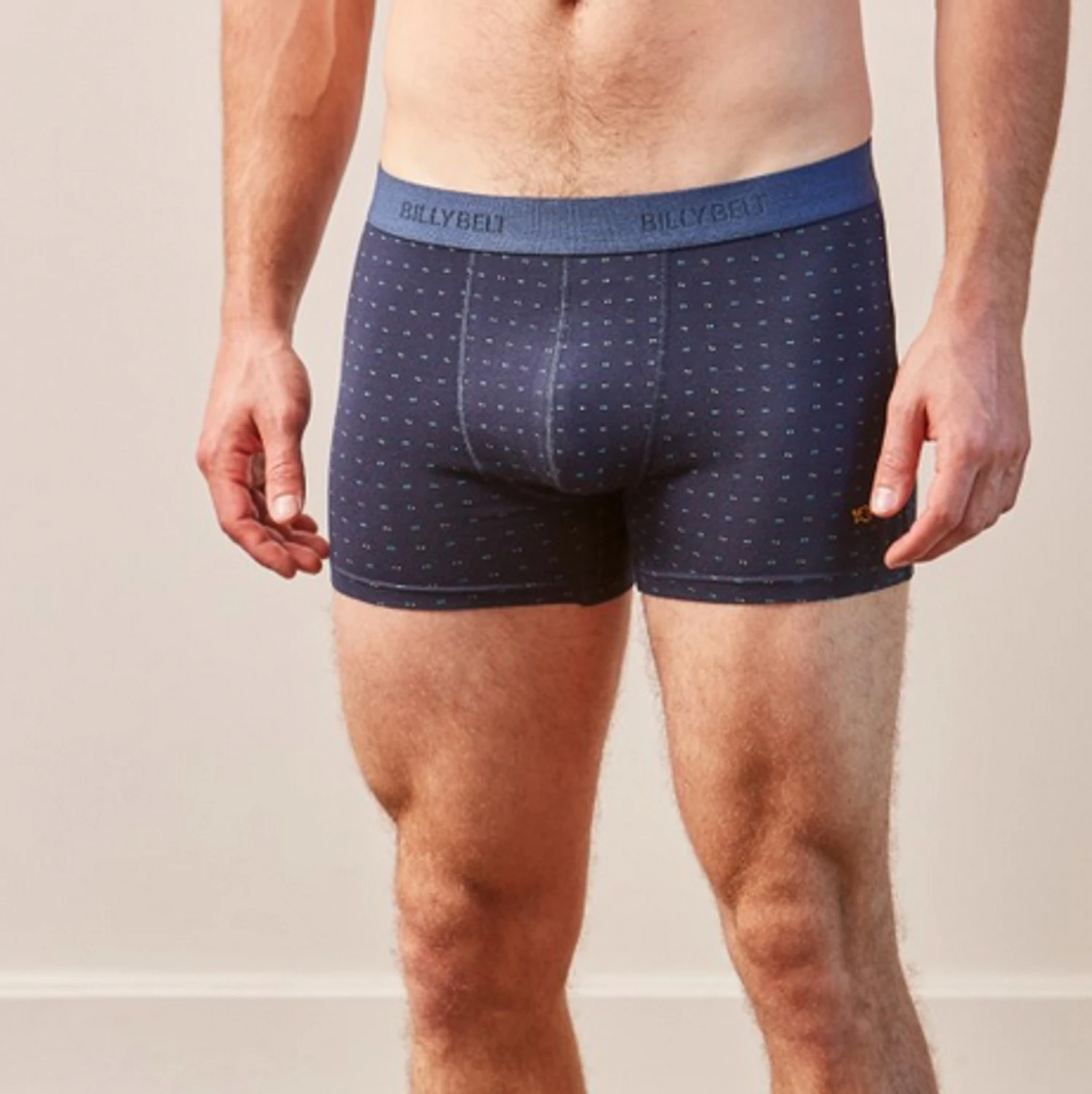 Billybelt - Organic Cotton Boxer Brief - Navy Dots 6 Billybelt - Organic Cotton Boxer Brief - Navy Dots - Image 4