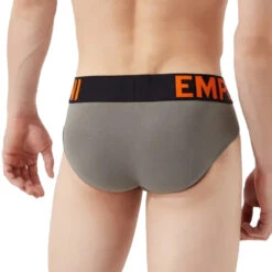 Giorgio Armani Emporio Armani - Mega Logo Brief - Pewter -Underwear Speedo 63211 B 36534.1669947256