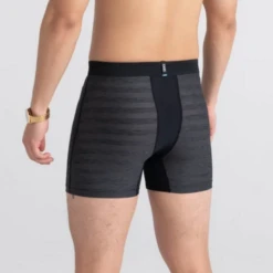 SAXX - DropTemp Cooling Mesh Boxer Brief - Black Heather -Underwear Speedo 65278 LSB 86819.1658262587