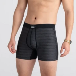 SAXX - DropTemp Cooling Mesh Boxer Brief - Black Heather -Underwear Speedo 65278 LSF 01342.1658262586
