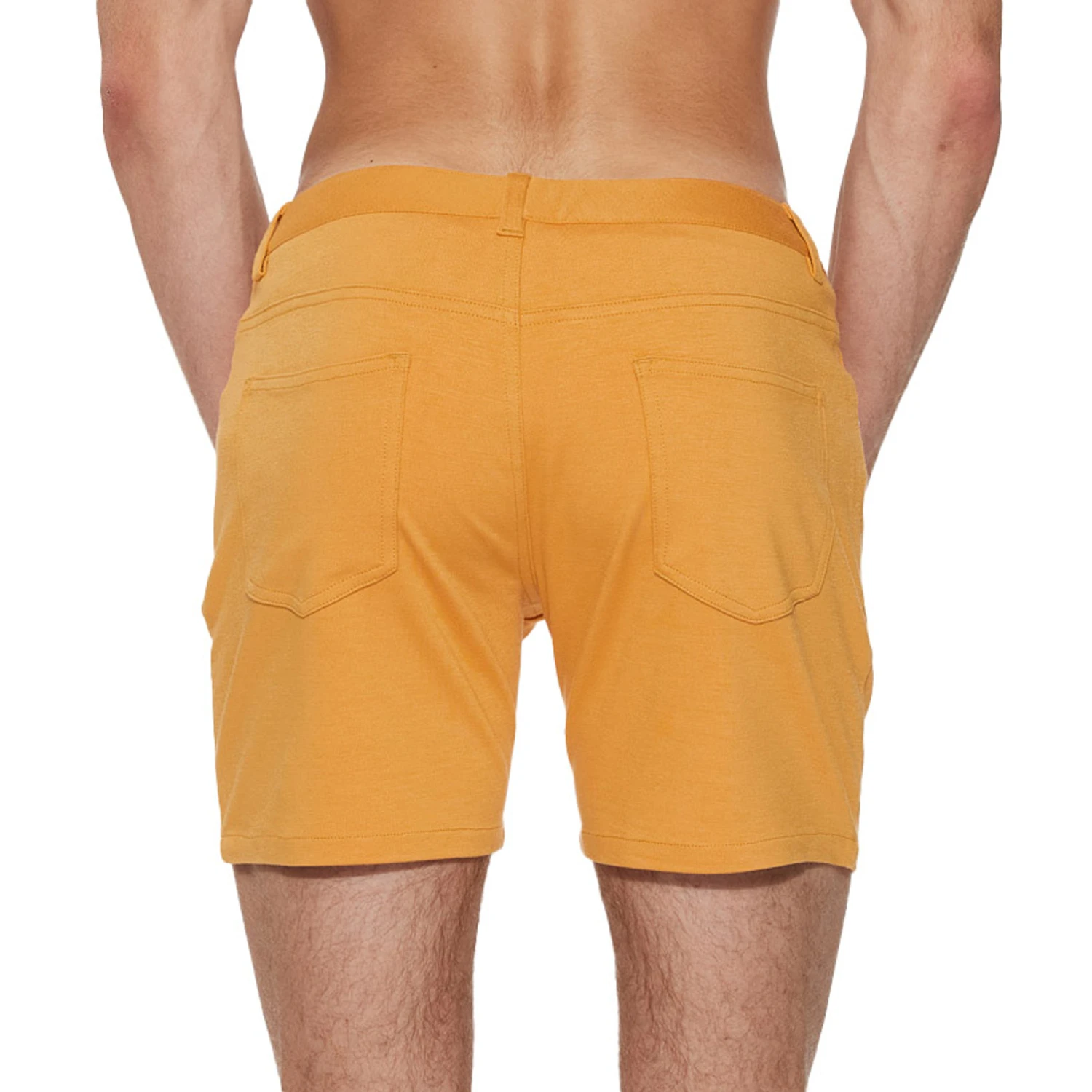 St33le 5" Stretch Knit Shorts - Apricot Peel 5 St33le 5" Stretch Knit Shorts - Apricot Peel - Image 3