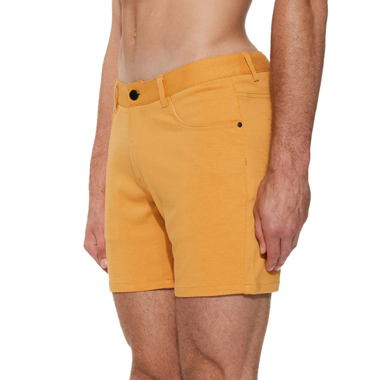 St33le 5" Stretch Knit Shorts - Apricot Peel 4 St33le 5" Stretch Knit Shorts - Apricot Peel - Image 2
