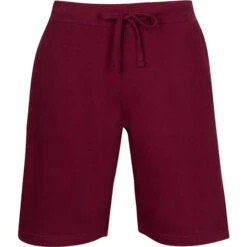 Three Layer - 11" Fleece Shorts - Burgundy