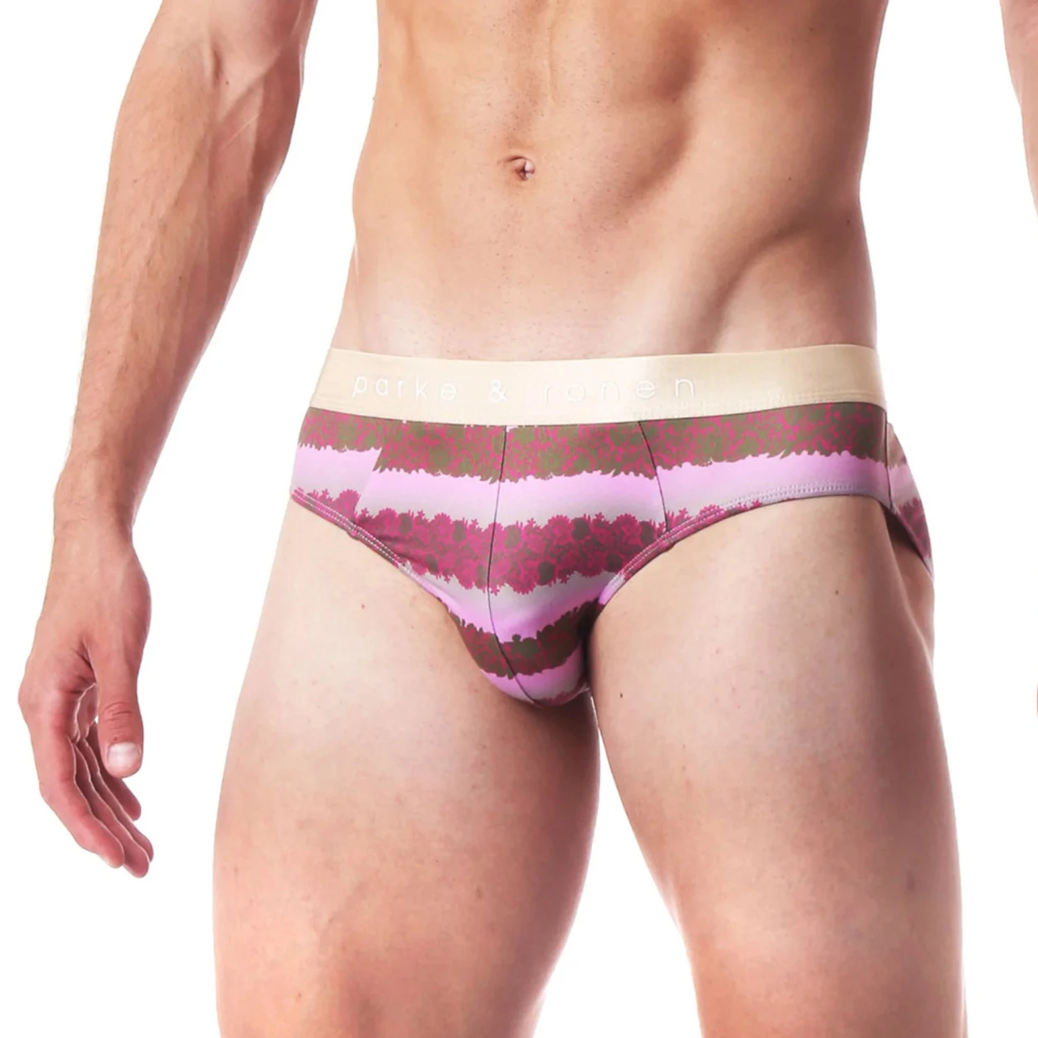Parke & Ronen - Low Rise Brief - Strawberry Venetian 5 Parke & Ronen - Low Rise Brief - Strawberry Venetian - Image 3
