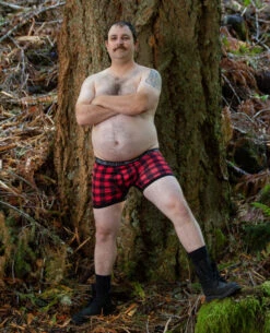 BEAR SKN - Bamboo Boxer Brief - Backwoods Red 2.5 -Underwear Speedo 67053 LS 83502.1690940496