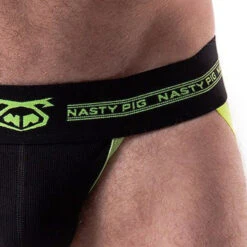 Nasty Pig - Core Jockstrap - Black/Acid Lime -Underwear Speedo 67123 D 47973.1685139617
