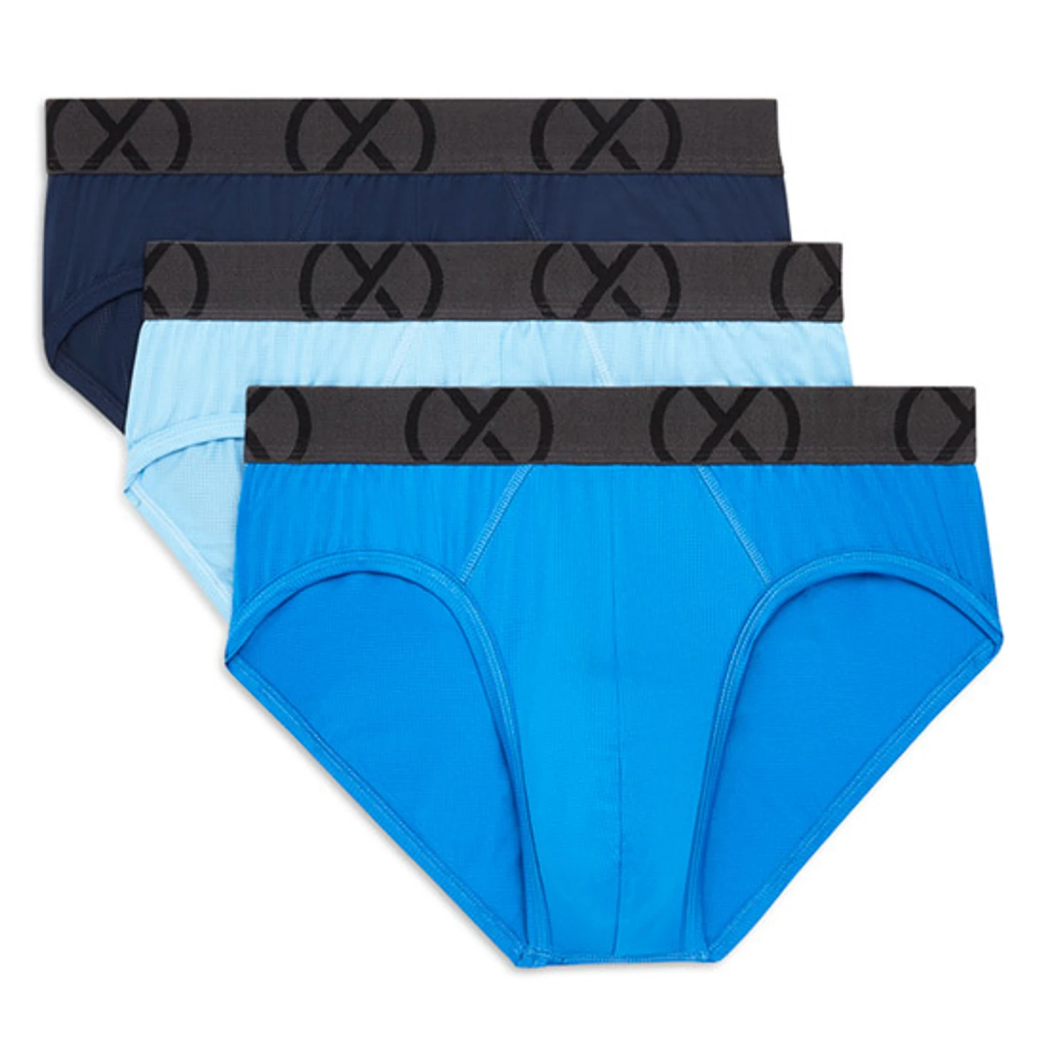 2(x)ist - (X) Sport Mesh Low Rise Brief 3-Pack - Navy/Blue/Blue 3 2(x)ist - (X) Sport Mesh Low Rise Brief 3-Pack - Navy/Blue/Blue