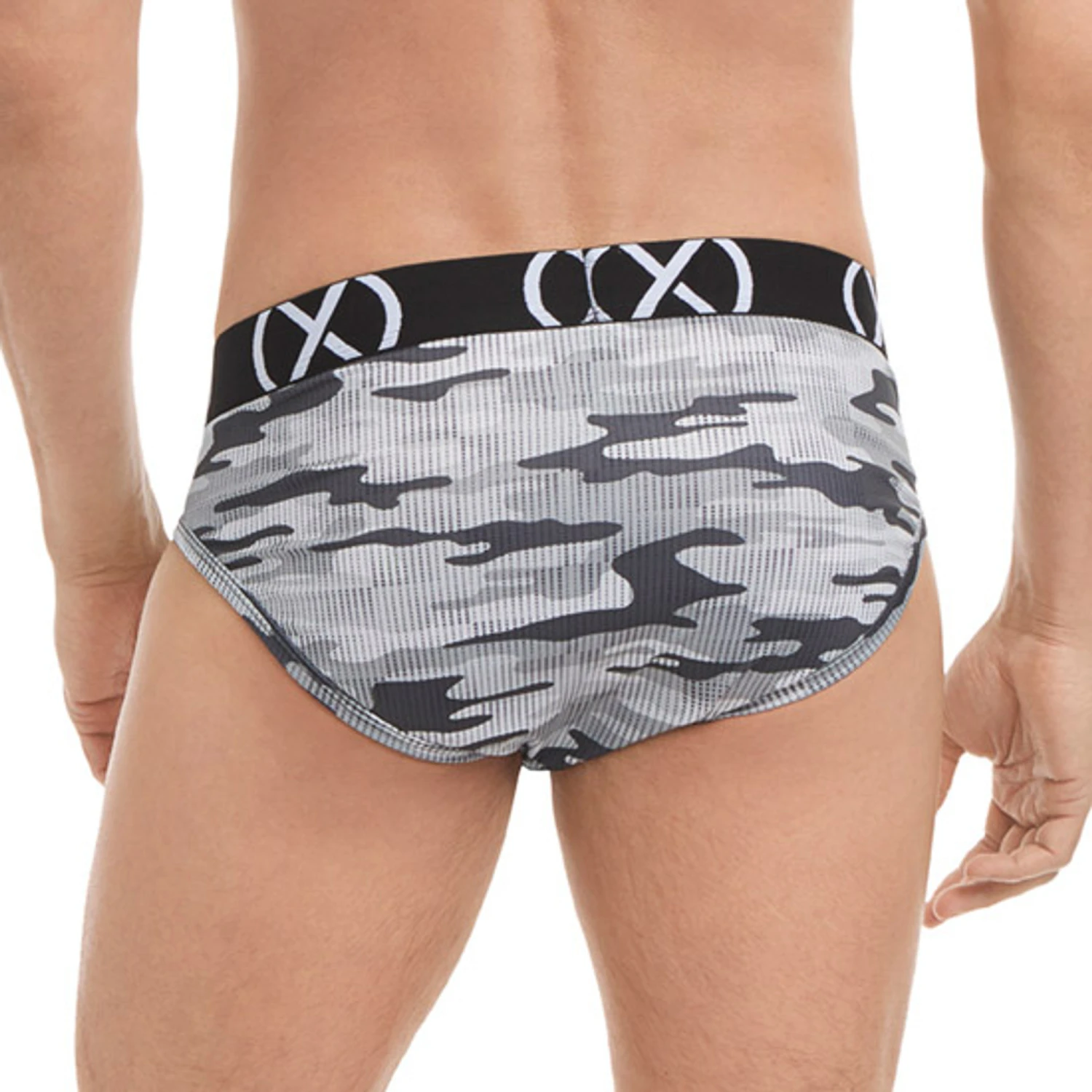 2(x)ist - (X) Sport Low Rise Brief 3-Pack - Black/Lead/Camo Gray 6 2(x)ist - (X) Sport Low Rise Brief 3-Pack - Black/Lead/Camo Gray - Image 4