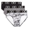 2(x)ist - (X) Sport Low Rise Brief 3-Pack - Black/Lead/Camo Gray -Underwear Speedo 67417 F1 06635.1675200191