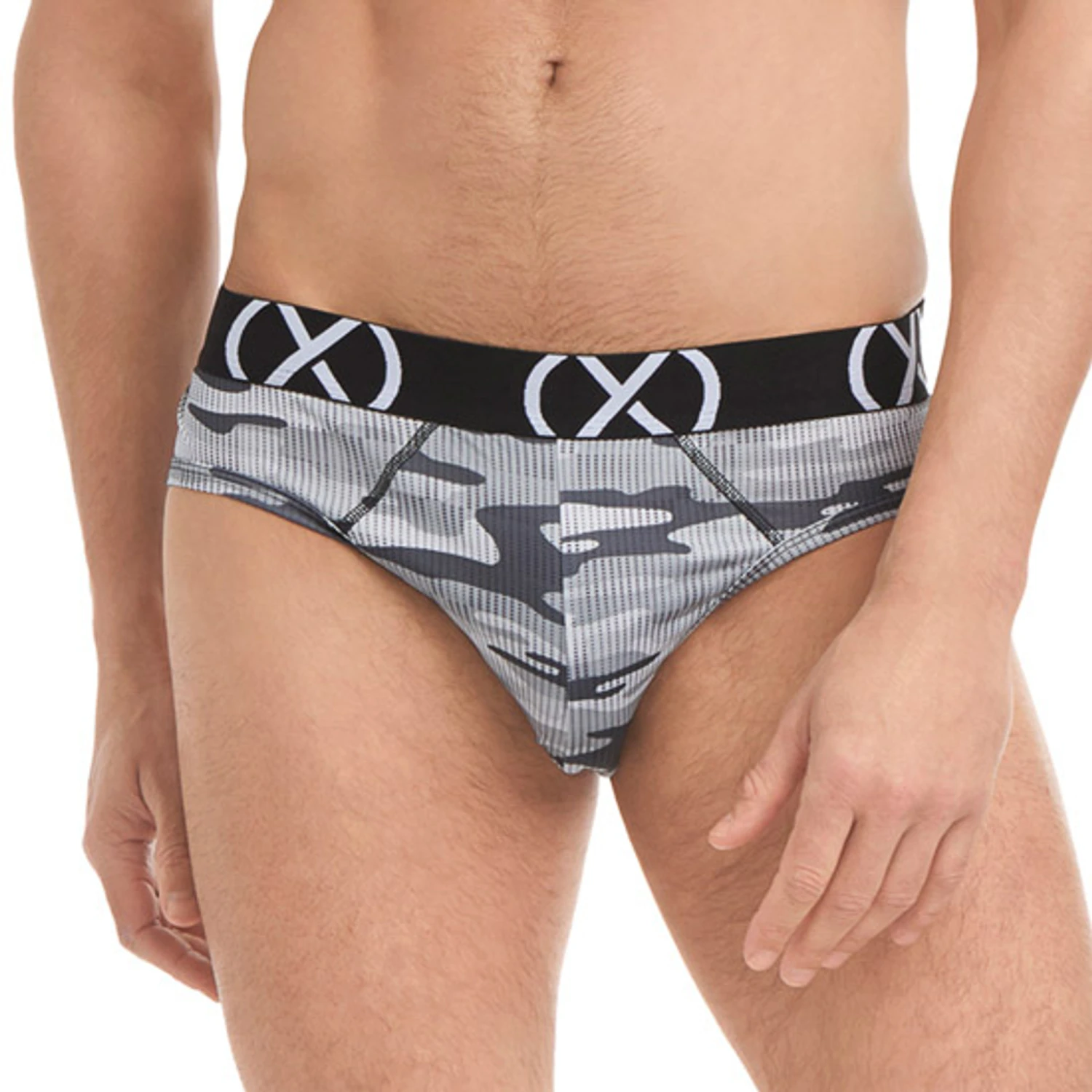 2(x)ist - (X) Sport Low Rise Brief 3-Pack - Black/Lead/Camo Gray 4 2(x)ist - (X) Sport Low Rise Brief 3-Pack - Black/Lead/Camo Gray - Image 2