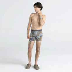 SAXX - VIBE Super Soft Boxer Brief - Grey Supersize Camo -Underwear Speedo 67605 LS 43456.1692650649
