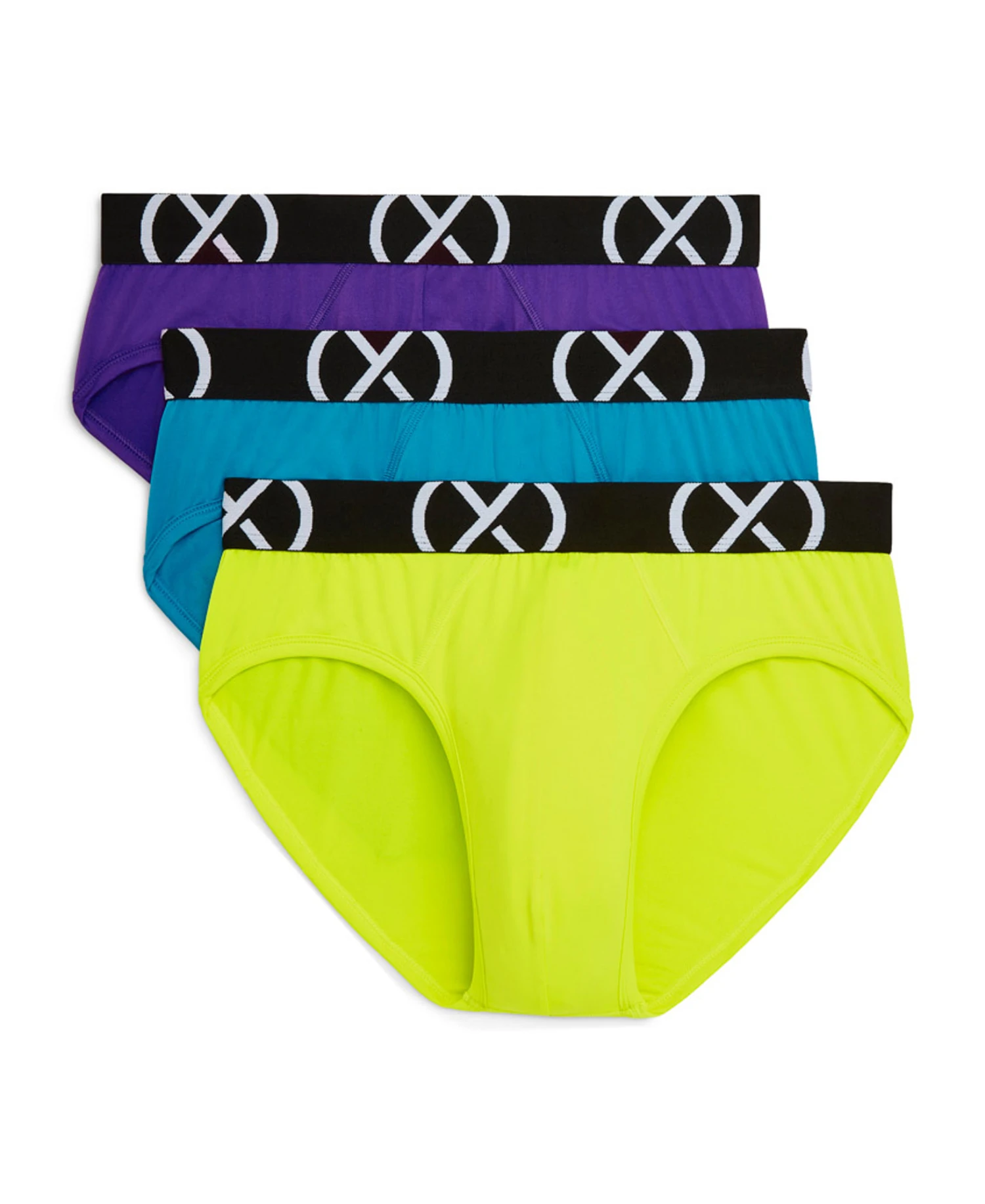 2(x)ist - (X) Sport Low Rise Brief 3-Pack - Purple/Blue/Yellow 3 2(x)ist - (X) Sport Low Rise Brief 3-Pack - Purple/Blue/Yellow