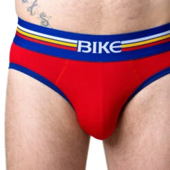 Bike - Solid Cotton Brief - Red -Underwear Speedo 68078 D2 14609.1675206379
