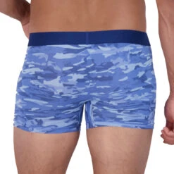 Wood - Boxer Brief W/ Fly - Blue Camo -Underwear Speedo 68427 B 72784.1680048588