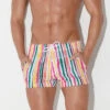 Code 22 - Vivid Micro Shorts - Orange Stripes -Underwear Speedo 68525 F 43999.1684199046