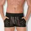 Code 22 - Mesh Pinstripe Shorts - Black 1 Code 22 - Mesh Pinstripe Shorts - Black -Underwear Speedo 68545 F 20143.1684196235