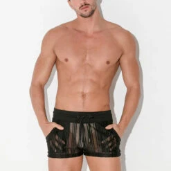 Code 22 - Mesh Pinstripe Shorts - Black 11 Code 22 - Mesh Pinstripe Shorts - Black -Underwear Speedo 68545 LS2 15721.1684196240