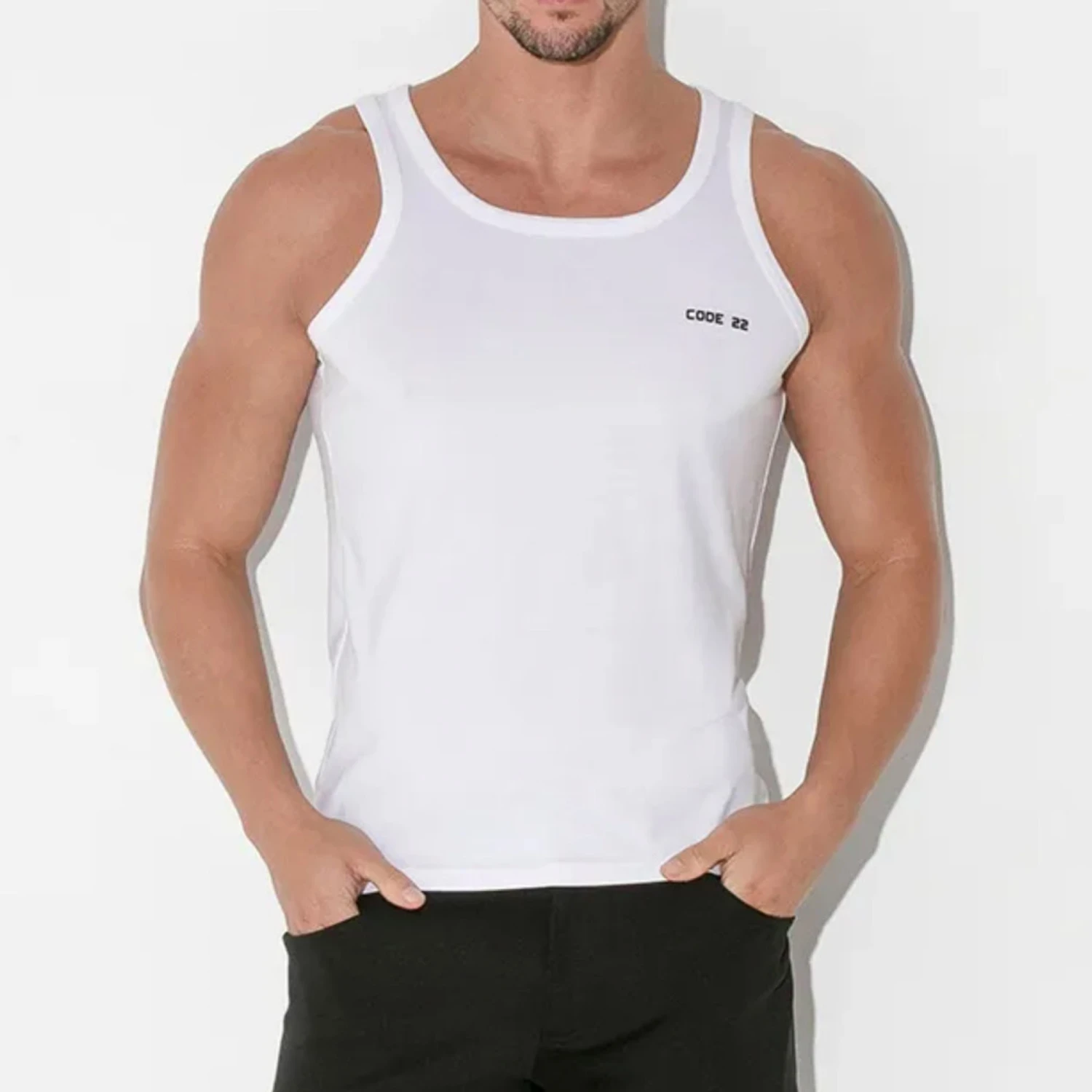 Code 22 - Basic Tank Top - White 3 Code 22 - Basic Tank Top - White