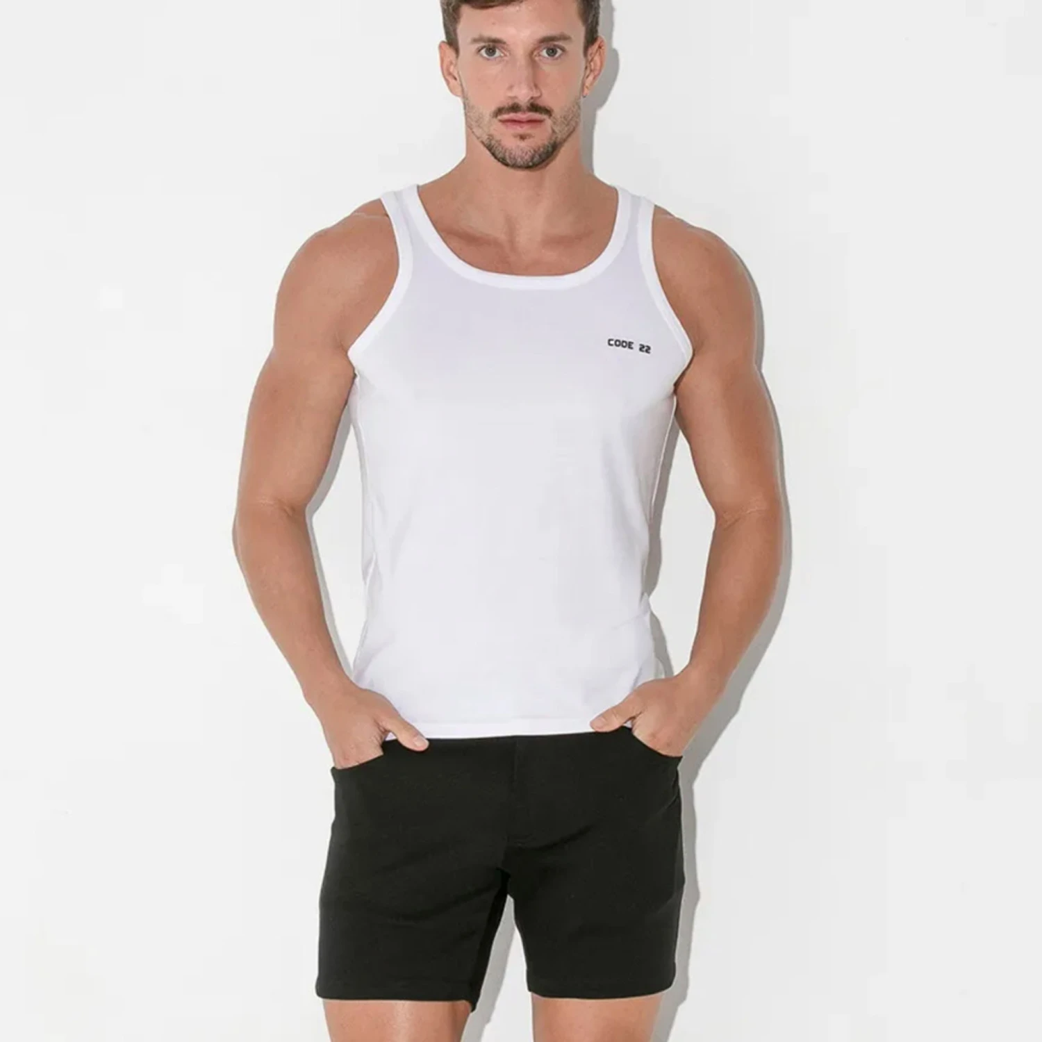 Code 22 - Basic Tank Top - White 6 Code 22 - Basic Tank Top - White - Image 4