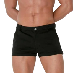 CODE 22 - 5-Pocket Micro Shorts - Black