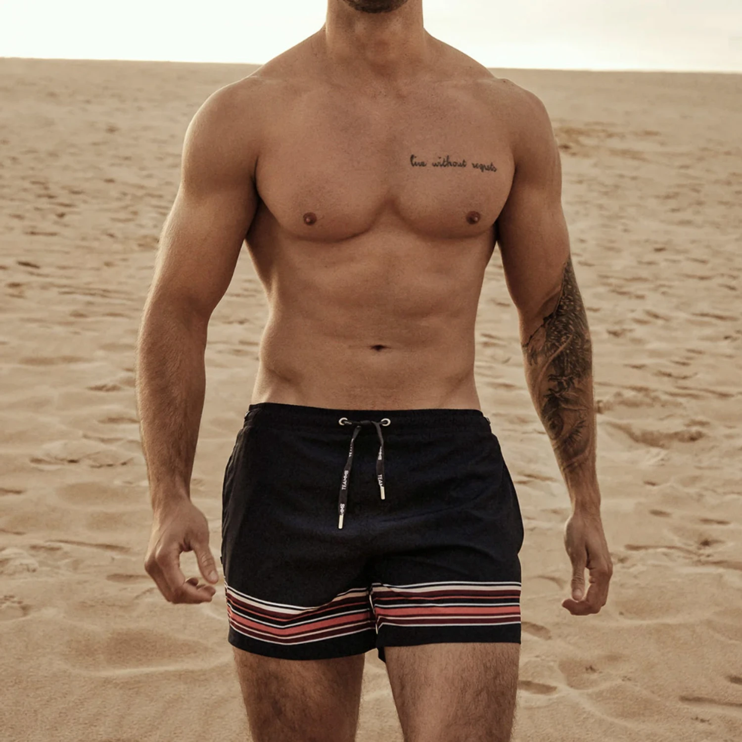 Teamm8 - Grid Swim Short - Midnight Stripe 5 Teamm8 - Grid Swim Short - Midnight Stripe - Image 3