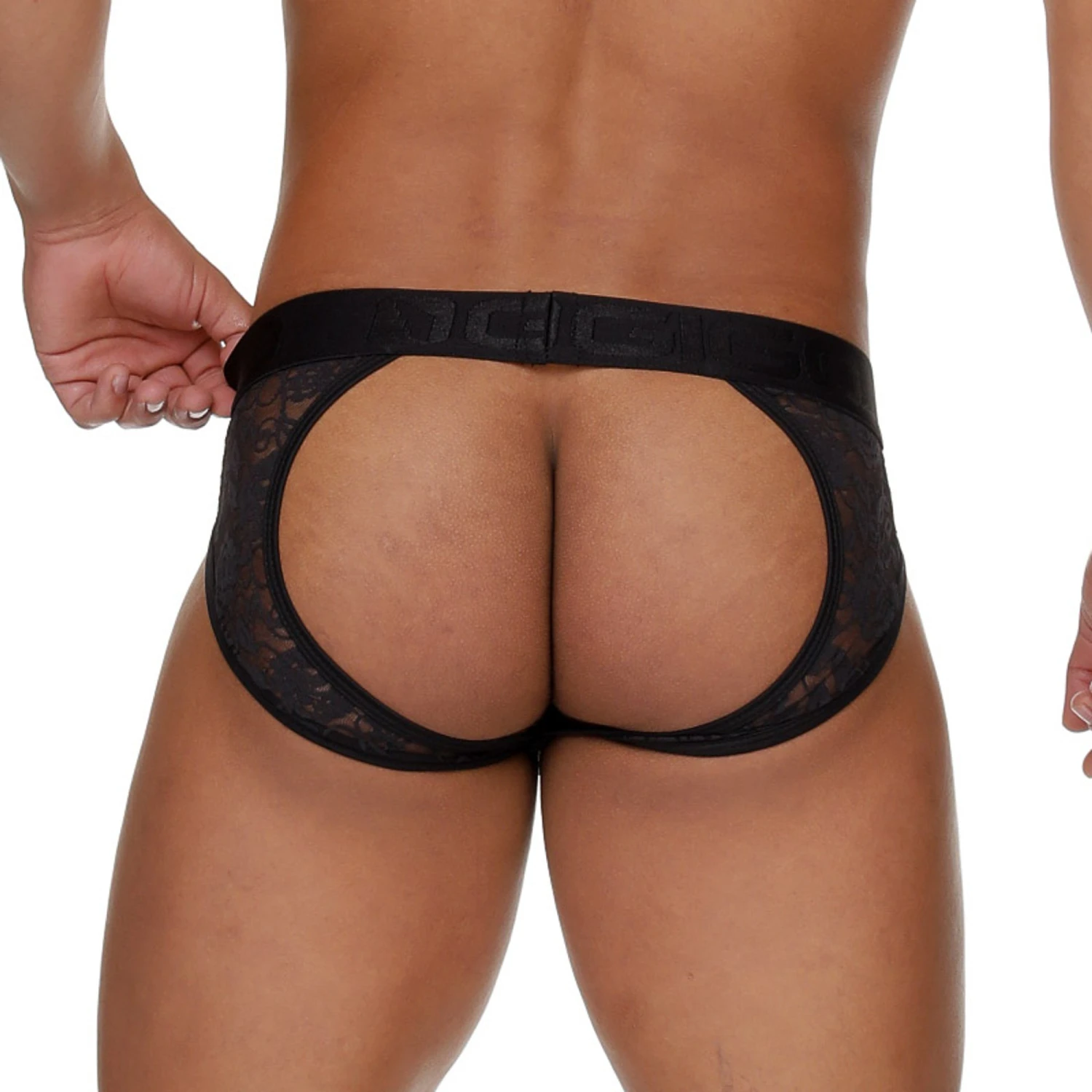 GIGO - Male Lace JockBrief - Black 5 GIGO - Male Lace JockBrief - Black - Image 3