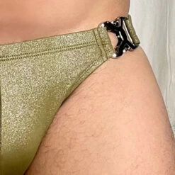 Chris Turk - Glitter Clasp Swim Brief - Olive Glitter -Underwear Speedo 68894 D 68565.1684979680
