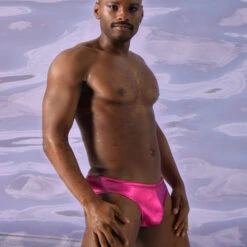 Chris Turk - Metallic Swim Brief - Pink -Underwear Speedo 68897 LS 65033.1685041201