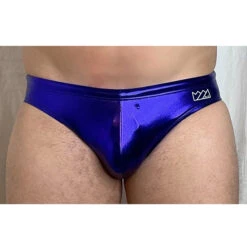 Chris Turk - Metallic Swim Brief - Blue