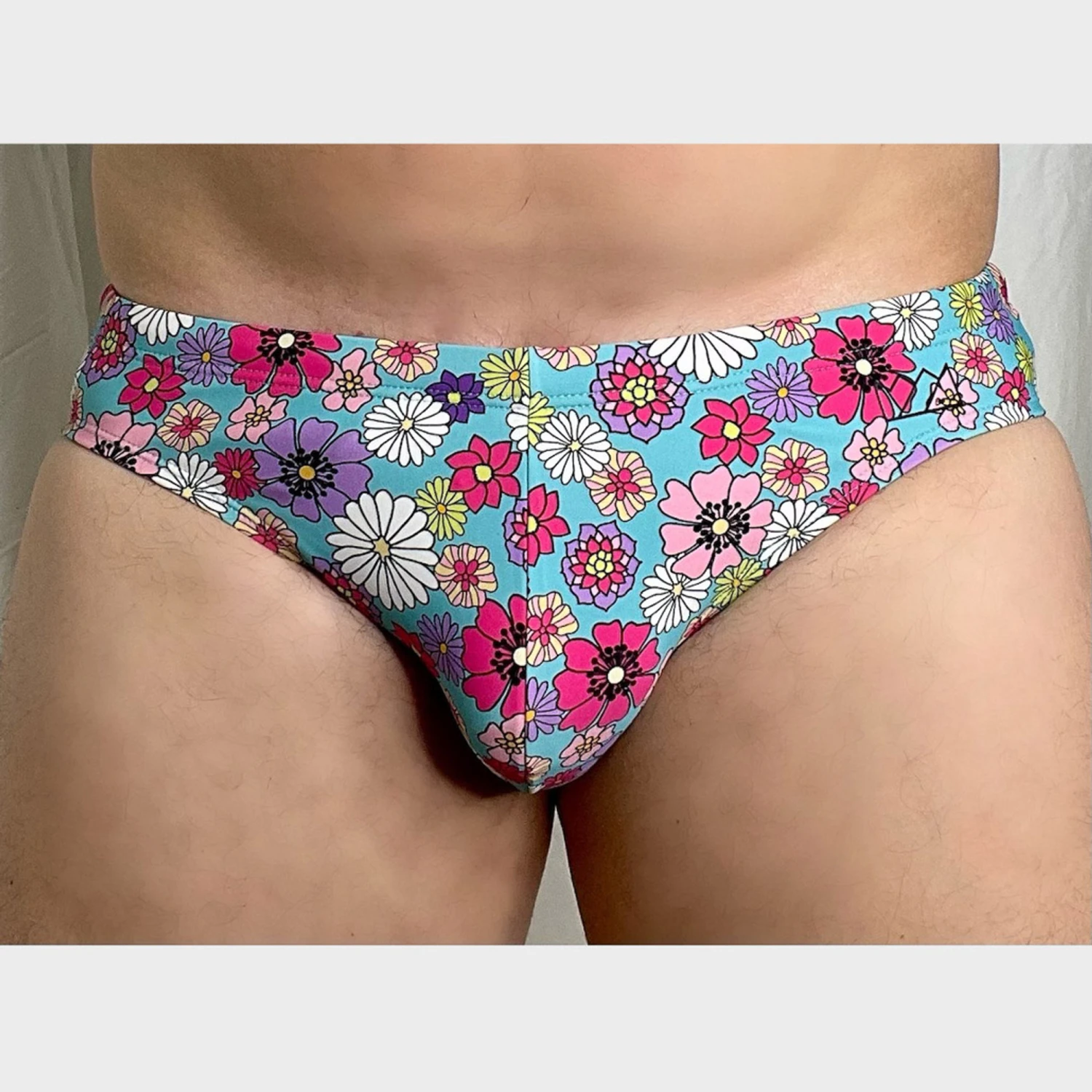 Chris Turk - Groovy Floral Swim Brief - Blue 3 Chris Turk - Groovy Floral Swim Brief - Blue