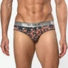 St33le - Cotton Print Low Rise Brief - Navy/Coral Paisley -Underwear Speedo 69013 F 71302.1689170799
