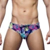2eros - V10 Print Swim Brief - Monstera Black -Underwear Speedo 69327 F 52285.1679004781