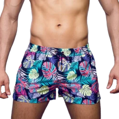 2eros - S50 Print Swimshort - Monstera Black