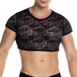 GIGO - Redemotion Lace Crop Top - Black