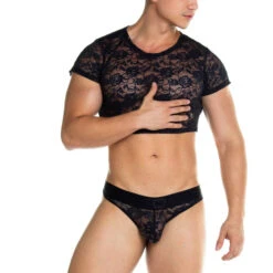 GIGO - Redemotion Lace Crop Top - Black -Underwear Speedo 70182 F 22302.1682638511