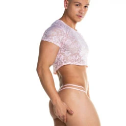 GIGO - Redemotion Lace Crop Top - Pink -Underwear Speedo 70186 LS 91018.1682638926