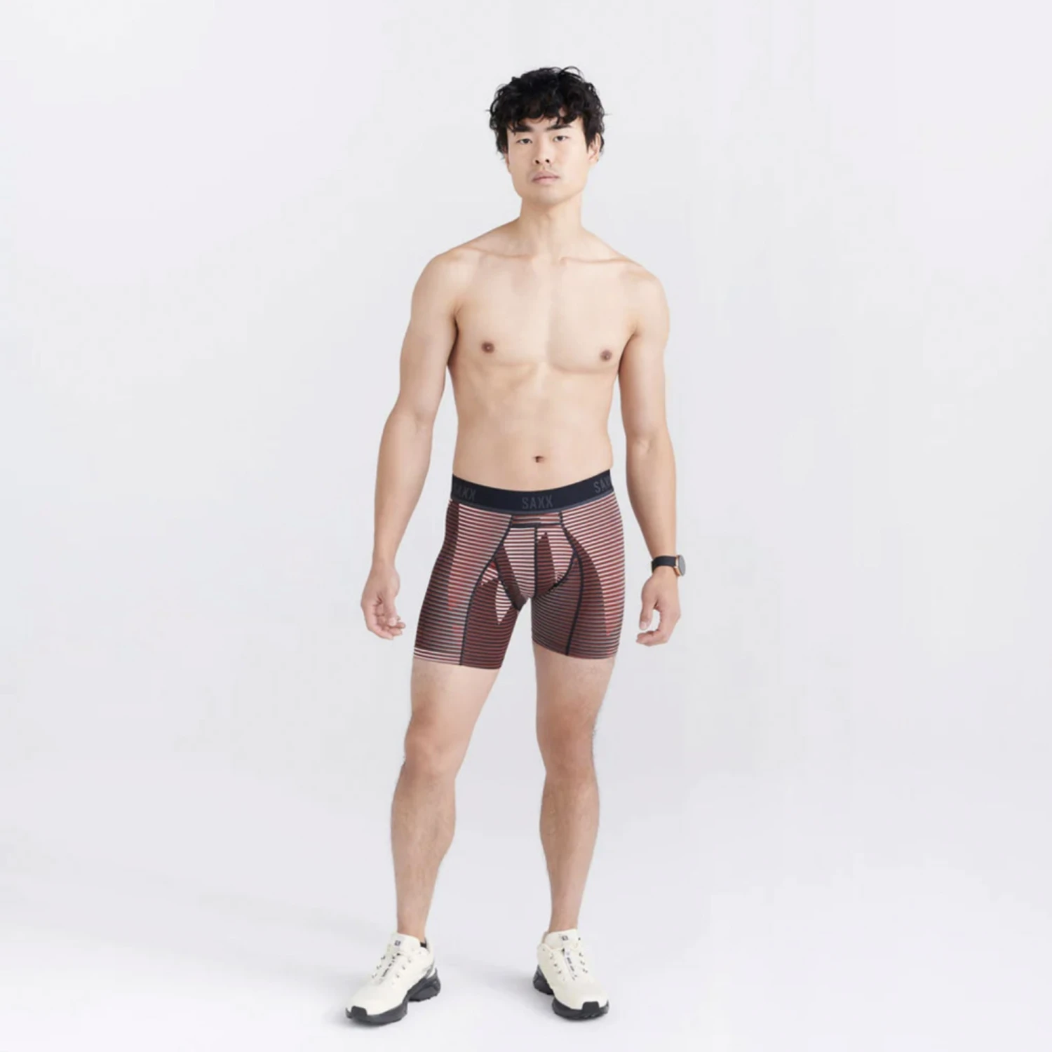 SAXX - Kinetic Light Compression Mesh - Optic Mountain/Dark Brick 6 SAXX - Kinetic Light Compression Mesh - Optic Mountain/Dark Brick - Image 4