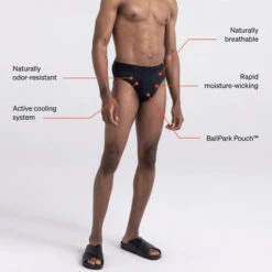 SAXX - DropTemp Cooling Cotton Brief - Floral Blue -Underwear Speedo 71359 D 71752.1692649076