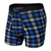 SAXX Vibe Boxer Brief - Blue Flannel Check -Underwear Speedo SAXX 60199 Vibe Blue Flannel Check Boxer Brief underU4men 32458.1639704024