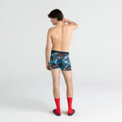 SAXX Vibe Boxer Brief - Blue Pop Jungle -Underwear Speedo SAXX 60209 Vibe Blue Pop Jungle underU4men3 31464.1639691443